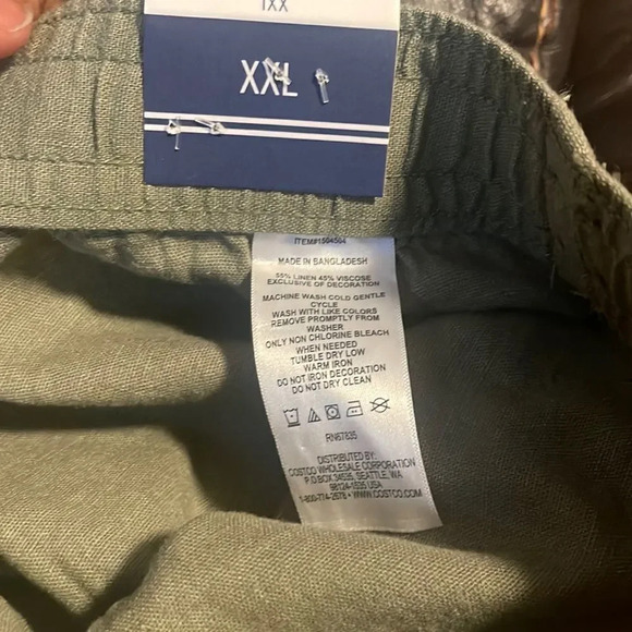 Nautica Ladies' Linen Blend Short 2 pair Pink and Green - Picture 12 of 12